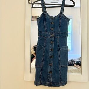 Aeropostale Jean Button Up Dress XS